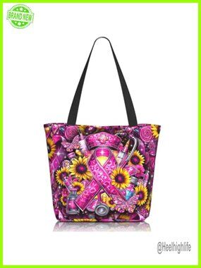 Large Heavy-Duty Canvas Tote Bag for Women Shoulder Bag Nurse Work Travel with